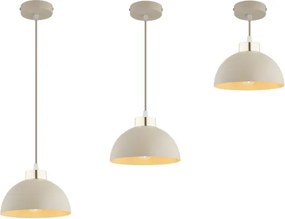 BRILAGI - Zsinóros csillár MOON 1xE27/60W/230V Ø 18 cm bézs/arany