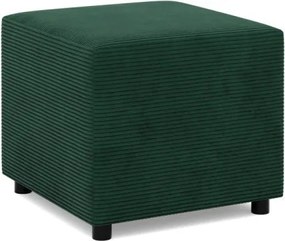 Zeus puff, kordbársony, 50x50, zöld