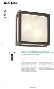 Redo 9893 - Kültéri fali lámpa  BRICK 2xE27/42W/230V IP54 barna