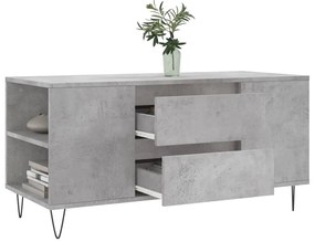 Betonszürke szerelt fa dohányzóasztal 102x44,5x50 cm