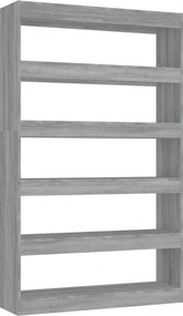 vidaXL szürke sonoma színű könyvszekrény/térelválasztó 100x30x166 cm