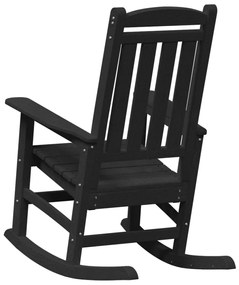 Kerti Hintaszék Fekete 70x92x108 cm HDPE