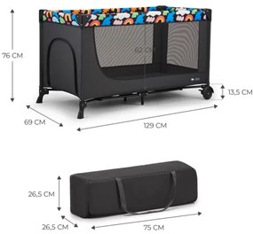 KINDERKRAFT - Utazó kiságy JOY 2 Happy shapes