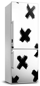 Hűtő matrica Fekete-fehér folt FridgeStick-70x190-f-112206634