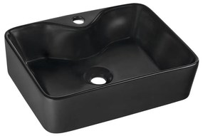 Sapho - Ráültethető mosdó BALENA 48x37 cm matt fekete