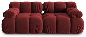 Piros bársony kanapé 188 cm Bellis – Micadoni Home