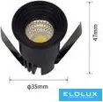 UNIVERSO Mini spot lámpatest 3w 4000k 300lm 30° IP20 Fekete D35x47mm kivágás:D28mm