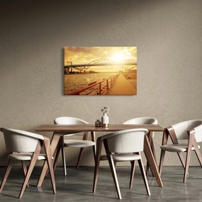 Kép a hídról napnyugtakor (90x60 cm)