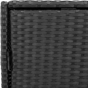 vidaXL fekete polyrattan kerti tárolószekrény 55 x 59 x 80 cm