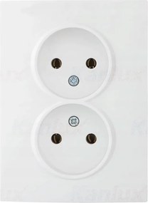 Logi dupla tápcsatlakozó aljzat fehér Kanlux