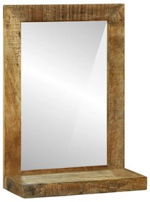 Fürdőszobai tükör 50x22x70 cm Tömör durva mangófából