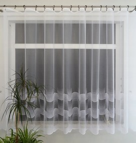 Mg Függöny jacquard 34167 Fehér kész szalaggal szegélyezett 300x140cm M