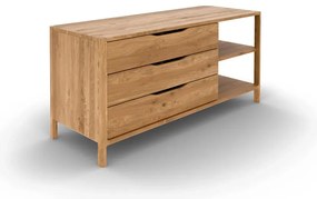 Natúr színű tölgyfa alacsony komód 140x64 cm Twig – The Beds