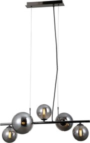 Italux glamour modern függeszték canello fekete króm szürke itxpnd-406007-5a-bcr