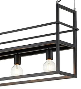 ONLI - Csillár zsinóron polccal JEFFER 4xE27/22W/230V fekete