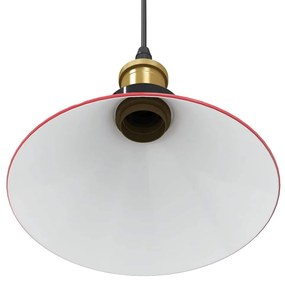 függesztéklámpa magassága állítható E27 fényes piros Ø22 cm fém
