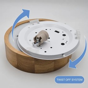 Brilagi - LED RGBW fényerőszabályozható mennyezeti lámpa CARVALHO 1xE27/15W/230V Wi-Fi tölgy átm. 27,5