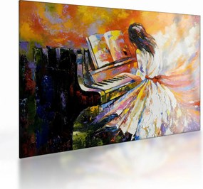 Kép - Egy nő zongorázása (üvegen) (70x50 cm)