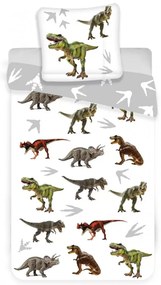 Dinoszaurusz gyerek ágyneműhuzat szürke 100x135cm 40x60cm
