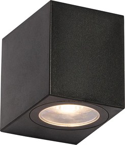 Okos kültéri fali lámpa fekete IP65, Wifi GU10 50mm-es izzóval - Baleno