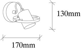 Aranyszínű fali lámpa Vaveyla – Opviq lights