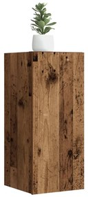 2 db antik fa színű szerelt fa TV-szekrény 30,5 x 30 x 60 cm