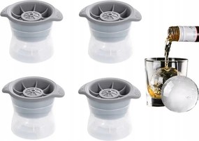 Jégkocka Forma Szilikon Golyók XXL 4 Db Ital Kicsi