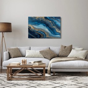 Kép - Kék márvány absztrakció (90x60 cm)