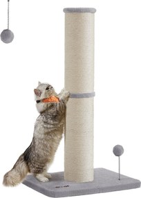 Macskakaparó oszlop közepes és nagy macskáknak, szizálból, szürke