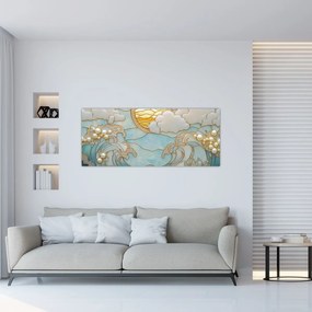 Kép - 3D gyöngyök az óceánban (120x50 cm)