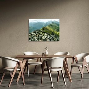 Üveg kép - Hegyi táj (70x50 cm)