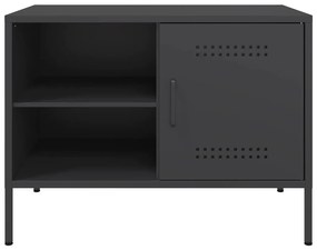 fekete acél TV-szekrény 68 x 39 x 50,5 cm