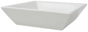 Négyzetes, fehér kerámia mosdókagyló 41,5x41,5x12 cm