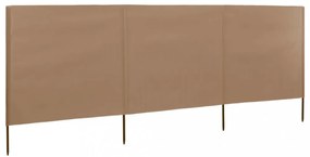 tópszínű szövet 3-paneles szélellenző 400 x 120 cm