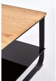 ARTIGA dohányzóasztal 45x105 cm fekete/bézs