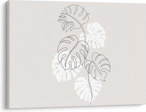 Kép - Vonalkép monstera N⁰3 (70x50 cm)