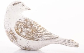 Dekorfigura Bird Műanyag Szürke, Barna 10x15x6cm