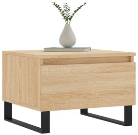 2 db sonoma tölgy szerelt fa dohányzóasztal 50 x 46 x 35 cm