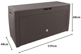 Deuba Rato 310 L tárolódoboz - barna