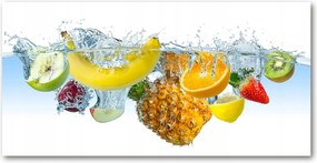 Fotó kép edzett üveg Gyümölcsök a víz alatt 140x70