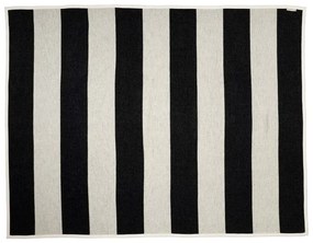 Fekete-fehér gyapjúkeverék takaró 140x180 cm Bob Black Vanilla – Pappelina