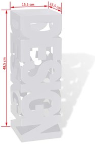 Szögletes esőermyő / sétabot tartó 48,5 cm fehér