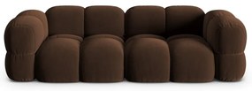 Sötétbarna bársony kanapé 250 cm Loretto – Cosmopolitan Design