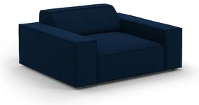 Sötétkék bársony fotel Jodie – Micadoni Home