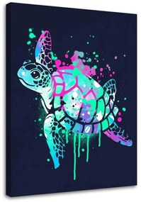Gario Vászonkép Színes teknős - Noemi Fadda Méret: 40 x 60 cm