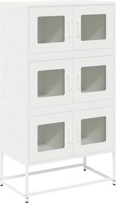 vidaXL Magastábla Fehér 68x39x123 cm Acél