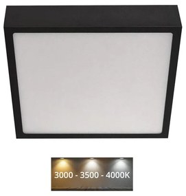EMOS LED Mennyezeti lámpa LED/21W/230V 3000/3500/4000K 22,5x22,5 cm fekete EMS969
