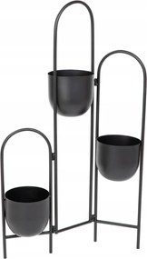 Floero virágágyás fém fekete 49x14x80 cm Homla