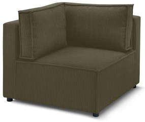 Világoszöld kordbársony kanapé modul (variálható) Nihad modular – Bobochic Paris