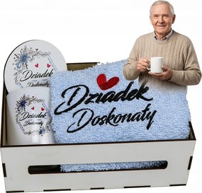 Törölköző szett bögre alátét Nagy Szett Nagypapa Ajándék